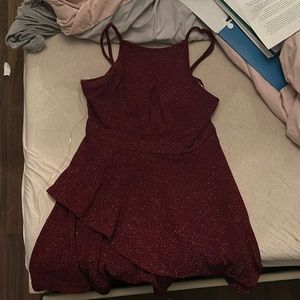 garnet dress, mid length
